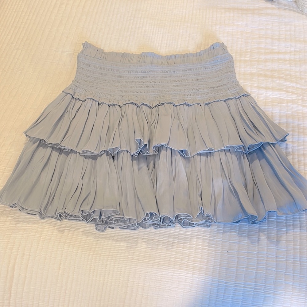 Adorable satin mini skirt